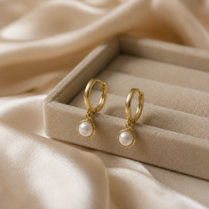 Brinco Argola Pérola Lumière – Ouro 18K