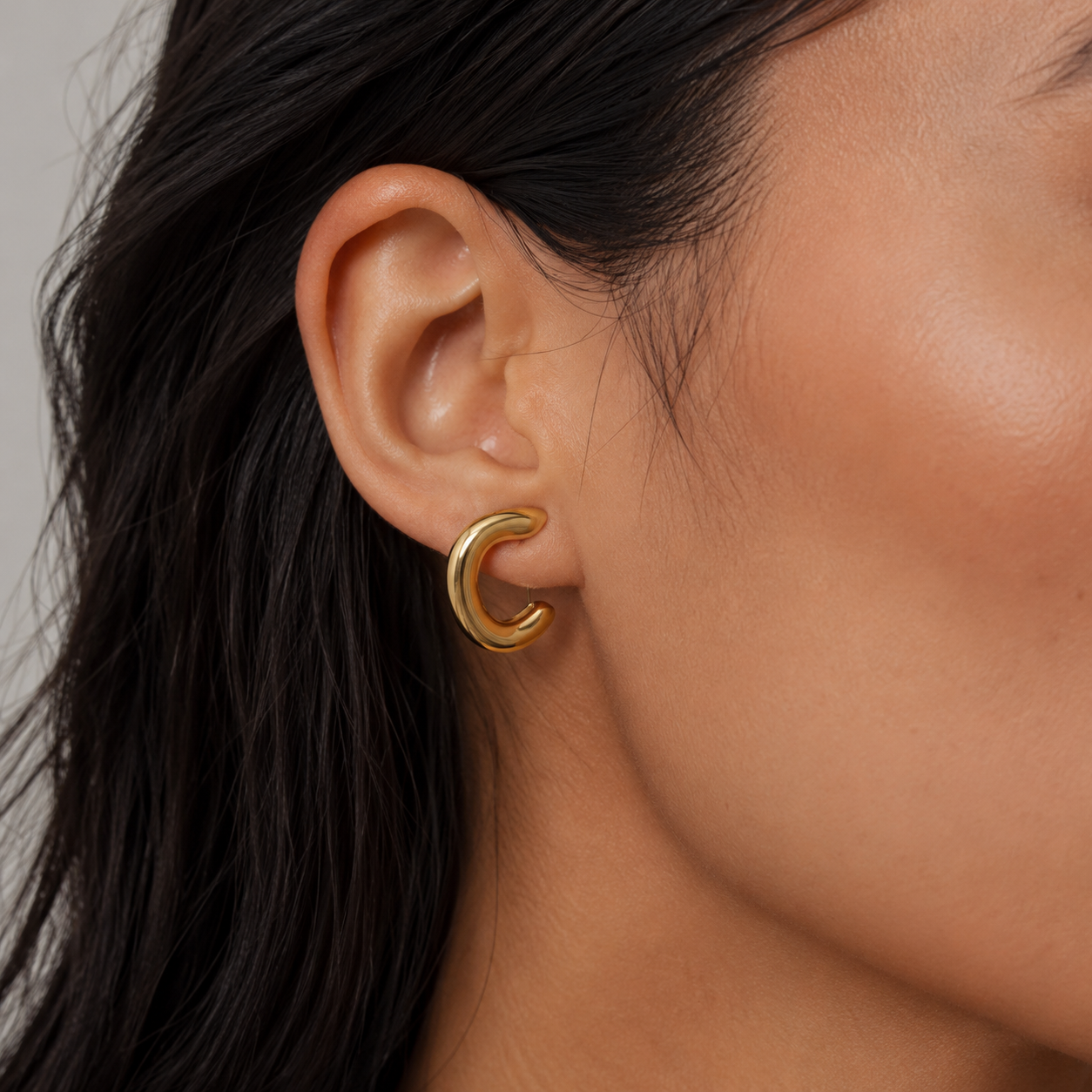 Brinco Argola Bold Cariri – Ouro 18K - Imagem 3