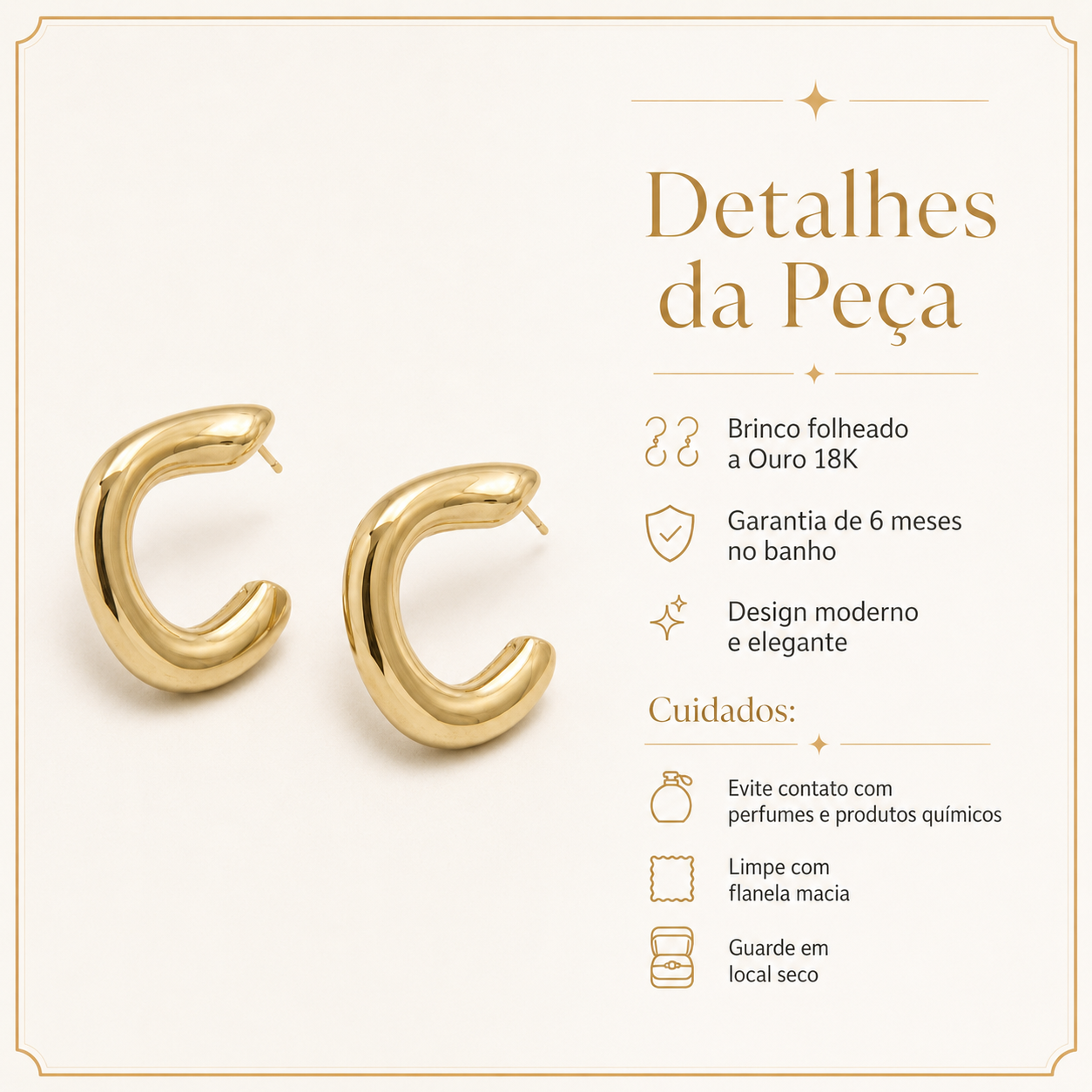 Brinco Argola Bold Cariri – Ouro 18K - Imagem 2