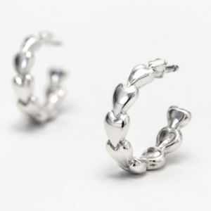 Brinco Argola Corações Lumière – Ouro 18K