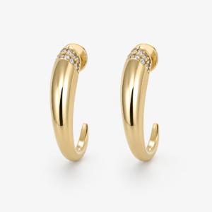 Argola Dourée Cravejada 18K
